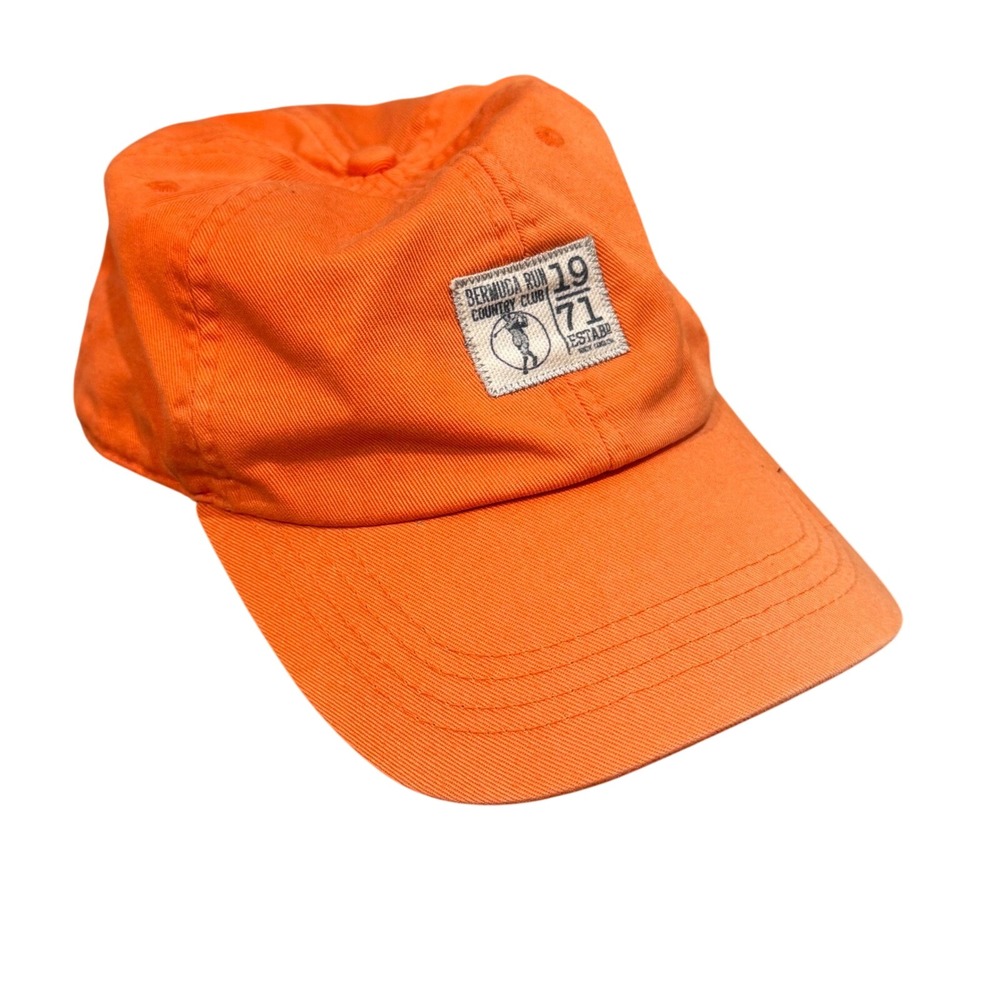 Ahead Extreme Bermuda Run Country Club‎ 1971 Hat Orange Adjustable Golf Cap Mens